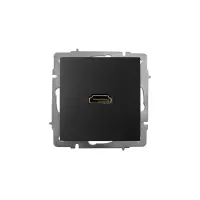 VESNA Розетка HDMI одинарная чёрный бархат