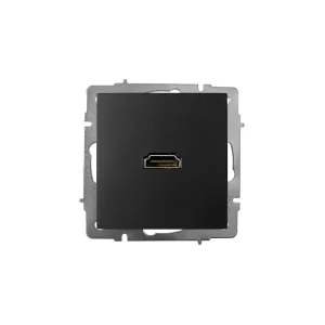 VESNA Розетка HDMI одинарная чёрный бархат