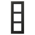 Рамка 3 поста Jung LS DESIGN, антрацит, ALD2983AN