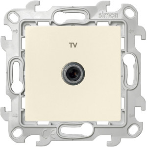 Розетка TV Simon SIMON 24 HARMONIE, скрытый монтаж, слоновая кость, 2450476-031
