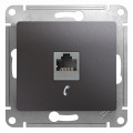 GLOSSA РОЗЕТКА телефонная RJ11, механизм, ГРАФИТ GSL001381T