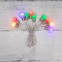 Гирлянда светодиодная Мини-лампочки 1.5м 10LED мультиколор 0.1Вт IP20 провод ПВХ прозр. элементы питания 2хAA (не в компл.) Neon-Night 303-074