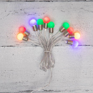 Гирлянда светодиодная Мини-лампочки 1.5м 10LED мультиколор 0.1Вт IP20 провод ПВХ прозр. элементы питания 2хAA (не в компл.) Neon-Night 303-074