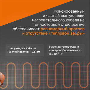 Нагревательный мат Welrok Mat - 300 - 4 - 161,75 - Welrok Mat 2 м2 0,300 кВт