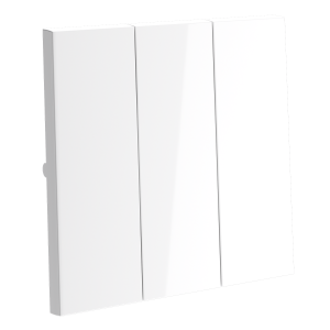 Клавиши для выключателя/переключателя трехклавишного, S70 (белый глянцевый)