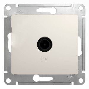 GLOSSA TV РОЗЕТКА оконечная 1дБ, механизм, МОЛОЧНЫЙ GSL000991