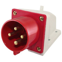 Вилка 514 стационарная 3Р+РЕ 16А 380В IP44 TDM