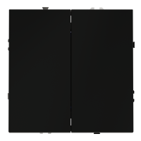 Перекрестный переключатель встраиваемый VOLTUM S70 двухклавишный 10А, (черный матовый)