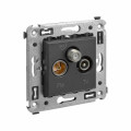 Розетка телевизионная TV/FM/SAT СП Avanti Черный матовый DKC 4412533