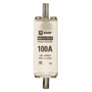 Вставка плавкая ППН-33 100/100А 50кА габарит 00С PROxima EKF fus-33/100