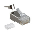 Разъем RJ45 8P8C кат.6 FTP PLUG-8P8C-UV-C6-TW-SH-10 экранир. универс. (уп.10шт) Hyperline 49340