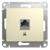 GLOSSA РОЗЕТКА компьютерная RJ45 кат. 5e, механизм, БЕЖЕВЫЙ GSL000281K
