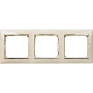 Рамка 3-м Valena горизонт. сл. костьзол. Leg 774153