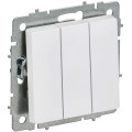 Выключатель 3-кл. СП BRITE ВС10-3-0-БрАБ 10А механизм арктич. бел. IEK BR-V30-0-10-K91