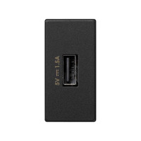 Simon Графит Зарядное устройство USB, К45, узкий модуль, 5 В, 1,5 А