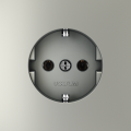 Розетка встраиваемая VOLTUM S70 с заземлением 16А, (сталь)