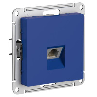 ATLASDESIGN РОЗЕТКА компьютерная RJ45 кат. 5e, механизм, АКВАМАРИН ATN001183
