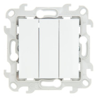 Выключатель 3-кл. 1п 2мод. СП Simon 24 10А IP20 механизм бел. Simon 2450391-030