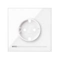 Simon S100 Белый глянец Накладка моноблок розетки iO Schuko