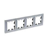 ATLASDESIGN NATURE 4-постовая РАМКА, ОРГАНИЧЕСКОЕ СТЕКЛО АЛЮМИНИЙ ATN320304