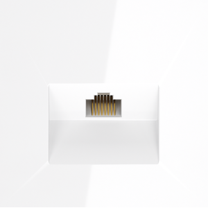 Розетка компьютерная встраиваемая VOLTUM S70 RJ45 кат.6, (белый глянцевый)