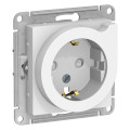 ATLASDESIGN РОЗЕТКА с заземлением со шторками с выталкивателем, 16А, механизм, БЕЛЫЙ ATN000147