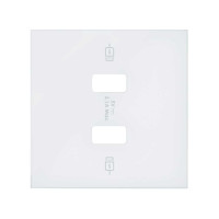 Simon 100 Белый матовый Накладка для зарядного устройства 2хUSB