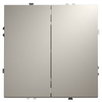 Выключатель с самовозвратом встраиваемый VOLTUM S70 двухклавишный 10А, (кашемир)