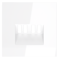 Накладка для розетки акустической 4-местной , S70 (белый глянцевый)