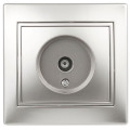 Розетка TV Plano 1-301-03 одиночная IP20 алюм. Intro Б0030078