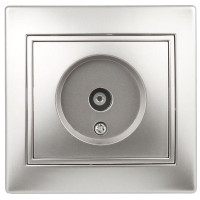 Розетка TV Plano 1-301-03 одиночная IP20 алюм. Intro Б0030078