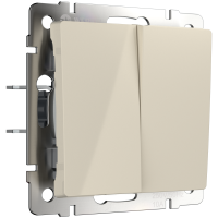 W1120003/ Выключатель двухклавишный (слоновая кость)