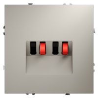 Розетка акустическая встраиваемая VOLTUM S70 4-местная, (кашемир)