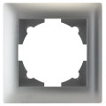 Рамка 1 пост EKF МИЛАН, серебристый, EMM-R-1-SR