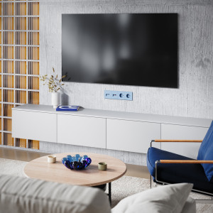 Накладка для розетки TVRJ45 кат. 6, S70 деним
