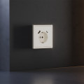 Накладка для розетки с заземлением и защитными шторками, с USB AC, S70 хлопок