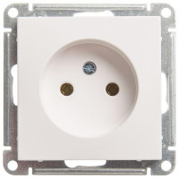 Розетка 1-м СП W59 16А IP20 без заземл. без защ. шторок механизм бел. SE RS16-153-1-86