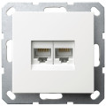 Jasmart G Белый глянцевый Розетка RJ45 двойная