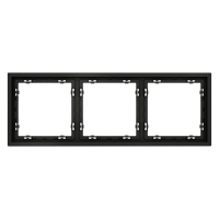 Рамка пластиковая VOLTUM S70 на 3 поста, (черный матовый)