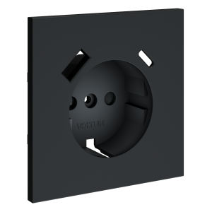 Накладка для розетки с заземлением и защитными шторками, с USB AC, S70 графит