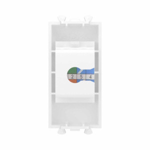 Розетка телефонная 1мод. Avanti Белое облако RJ12 без шторок модульная механизм DKC 4400611