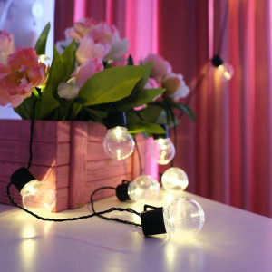 Гирлянда светодиодная Лофт 5м 20LED тепл. бел. 1.2Вт IP20 провод ПВХ черн. Neon-Night 303-066