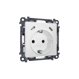 MA130510 Комплект механизма электрической розетки 2USB СC 20W сз на винтовых зажимах 16A-250V ALFA Белый матовый QUANT AP1305, VM165 AMBRELLA VOLT