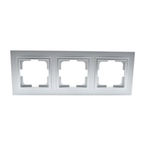 Рамка на 3 поста Mono Electric Despina серебро 102-210000-162