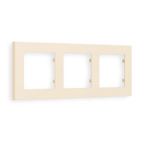 AF220333 Рамка ALFA Techno Бежевый матовый 3-ая AMBRELLA VOLT