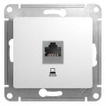 GLOSSA РОЗЕТКА компьютерная RJ45 кат. 5e, механизм, БЕЛЫЙ GSL000181K
