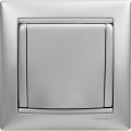 Механизм розетки 1-м СП Valena 16А IP21 с заземл. с крышкой немецк. стандарт на винтах алюм. Leg 770122