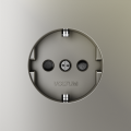 Розетка встраиваемая VOLTUM S70 с заземлением и защитными шторками, 16А, (шелк)