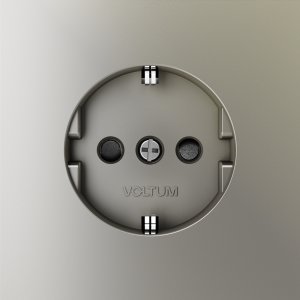 Розетка встраиваемая VOLTUM S70 с заземлением и защитными шторками, 16А, (шелк)