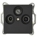 Jasmart G Черный матовый Розетка TV+FM+SAT оконечная G6206PB